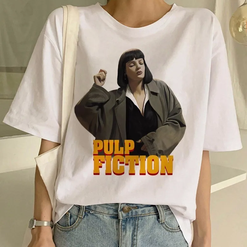 Женская футболка с забавным принтом из фильма Pulp fiction, Миа Харадзюку, Ulzzang, летняя футболка, модная Дева Мэри Миа, футболка, женские футболки - Color: 579