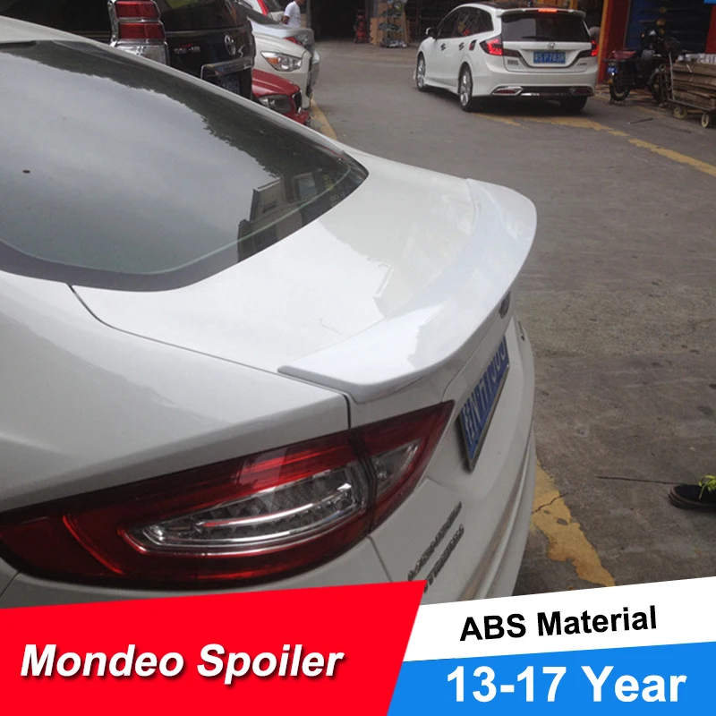JNCFORURC задний спойлер для багажника автомобиля крылья Ford Mondeo Fusion 2013 14 15 16 17 18 ABS