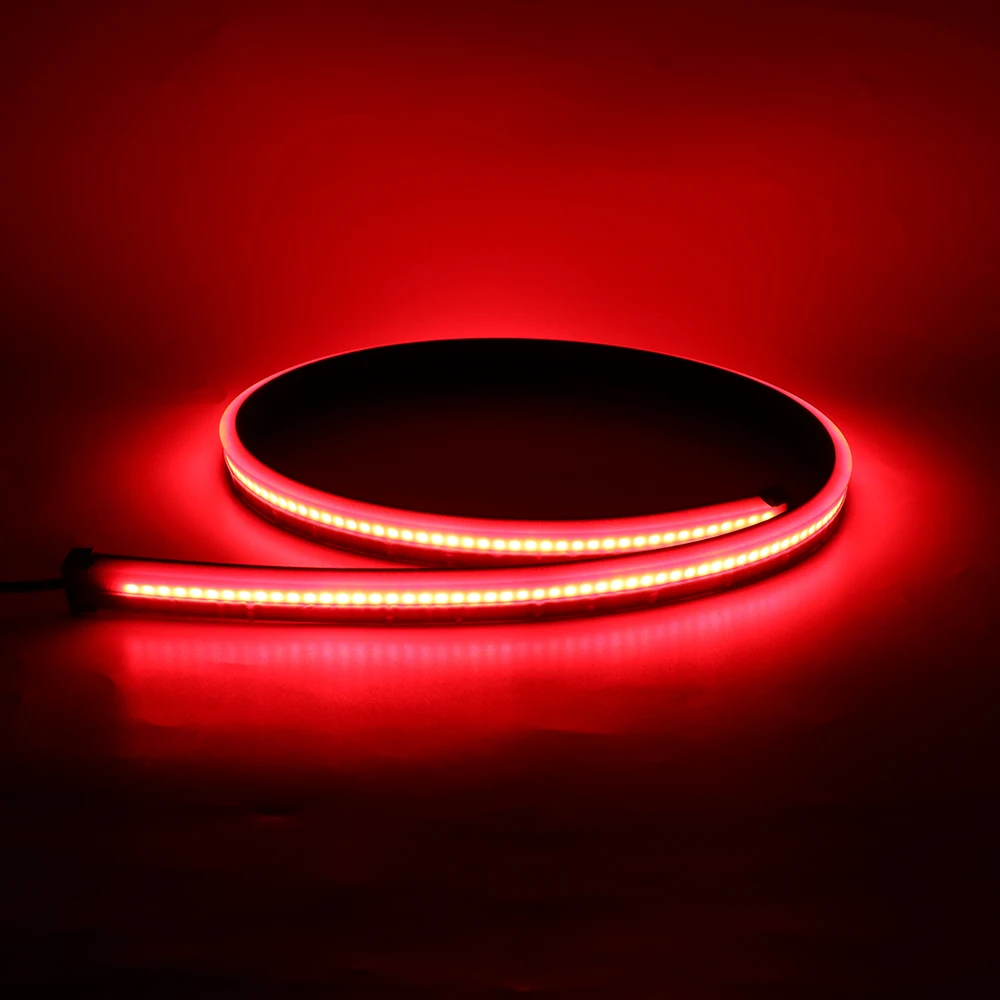 LEEPEE Safety Driving Lamp Warning Signal Light Car-styling 90cm LED Flexible Strip High Mount Brake Stop Lamp Car Brake Light