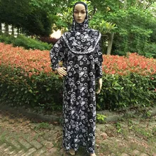 Printed Lycra Prayer Dress Muslim Maxi Jilbab 1pc font b abaya b font Wholesale font b