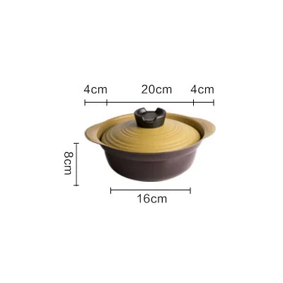 Японский стиль Sukiyaki casseroles глиняный горшок небольшой керамический горячий горшок антипригарная суповая мультяшная чашка индукционная плита кастрюля stewpot - Цвет: 20cm
