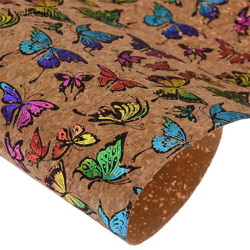 Lychee Life A3 42x30 см винтажная ткань с принтом в виде цветов и бабочек ручной работы, листы из синтетической кожи, сумки для рукоделия, швейные изделия