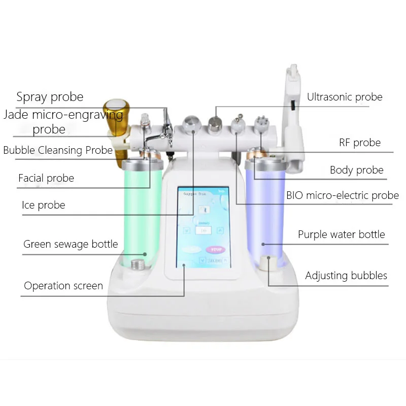 11 в 1 Гидра дермабразия RF био-лифтинг спа прибор для лица Гидроабразивная алмазная шлифовка микродермабразия косметическое устройство