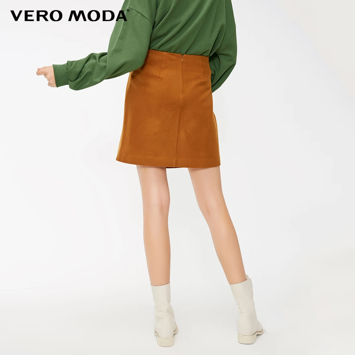 Vero Moda Женская стильная Асимметричная юбка трапециевидной формы на молнии сзади | 31841G504