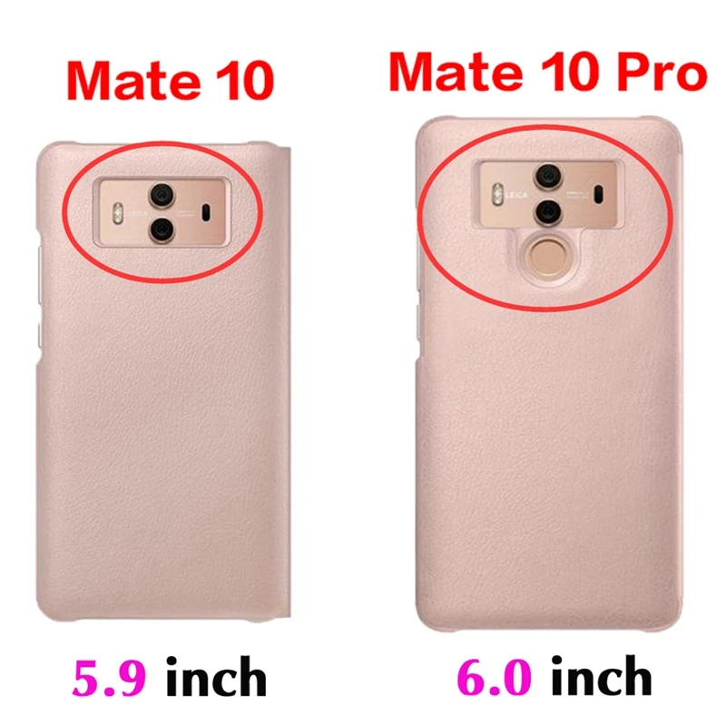 Smart View Flip Cover Auto Sleep Wake Up Phone Carrying Bag Scratch Resistant PU Leather Case For Huawei Mate 10 Mate9 Pro Cases