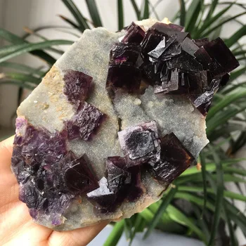 

240g Rare Natural COLORFUL quartz CRYSTAL CLUSTER Mineral purple FLUORITE Specimen