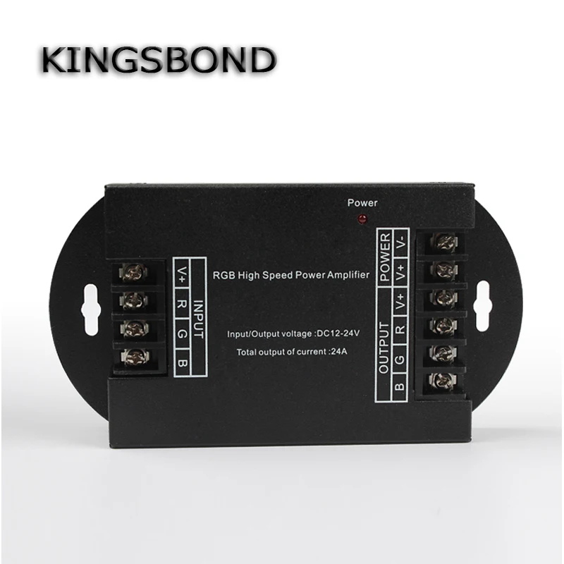 

RGB high speed power amplifier DC12V DC24V 3 Channels 24A Output Current Common anode RGB LED Light Power Extension
