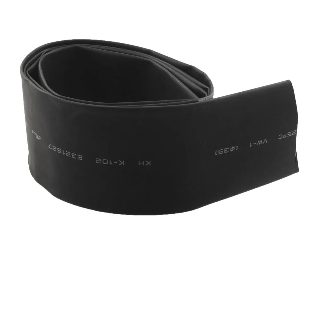 Tube thermor/étractable polyol/éfine noire 1 m/ètre diam/ètre 35mm