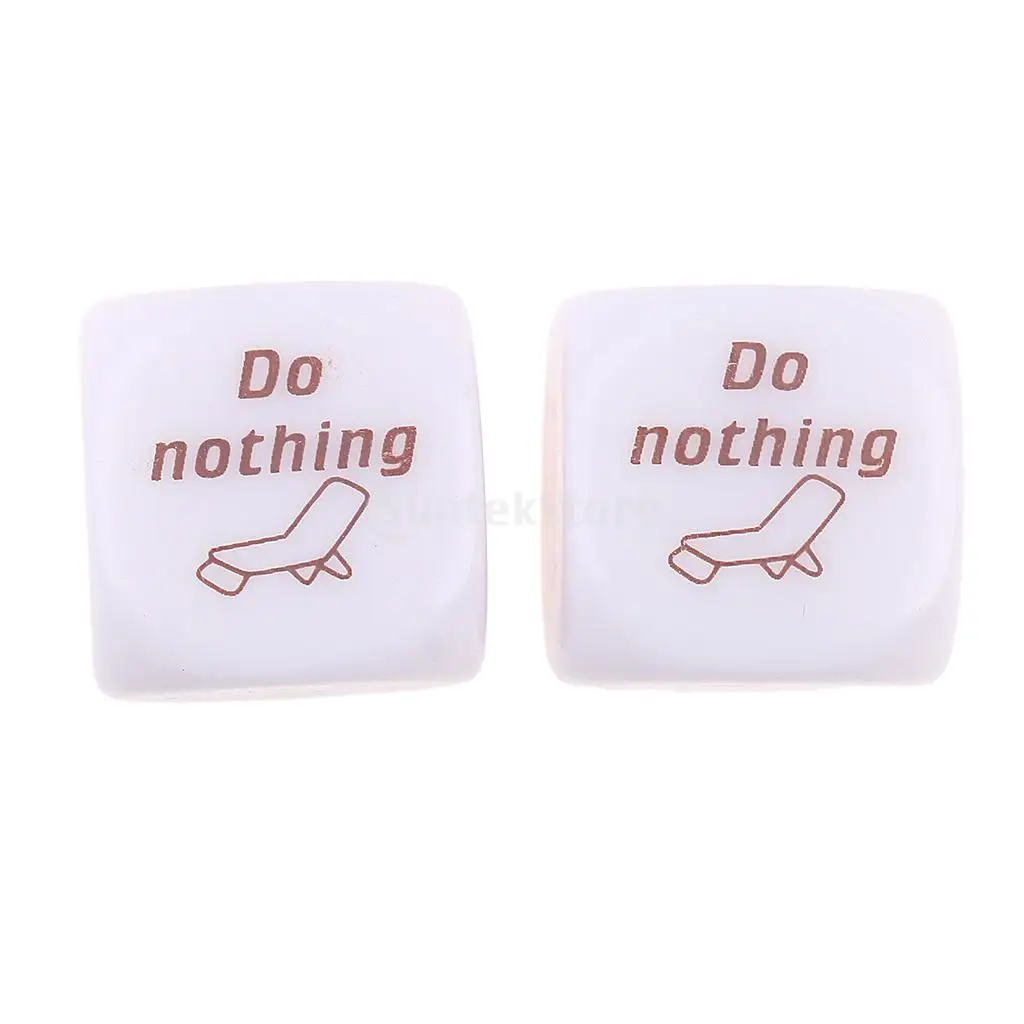 2x Acrylic Household Decider Dice D6 for Family Couples Chores Deciding Toys