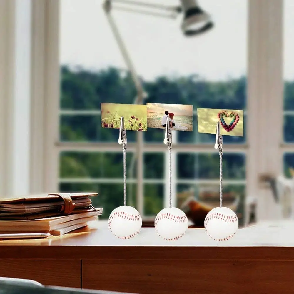 Домашний офис в форме бейсбола бумага клипса для заметок номер стола держатель имя держатель карточки с именем гостя держатель для заметок