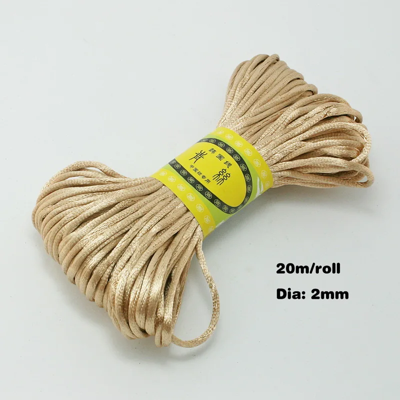 Новое поступление размер отверстия 2 мм 20 м/лот 29 цветов на выбор китайский узел шнур для рукоделия изготовление аксессуаров