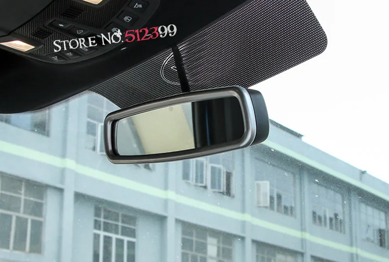 1 Matte Chrome Interior font b Car b font Rear View font b Mirror b font