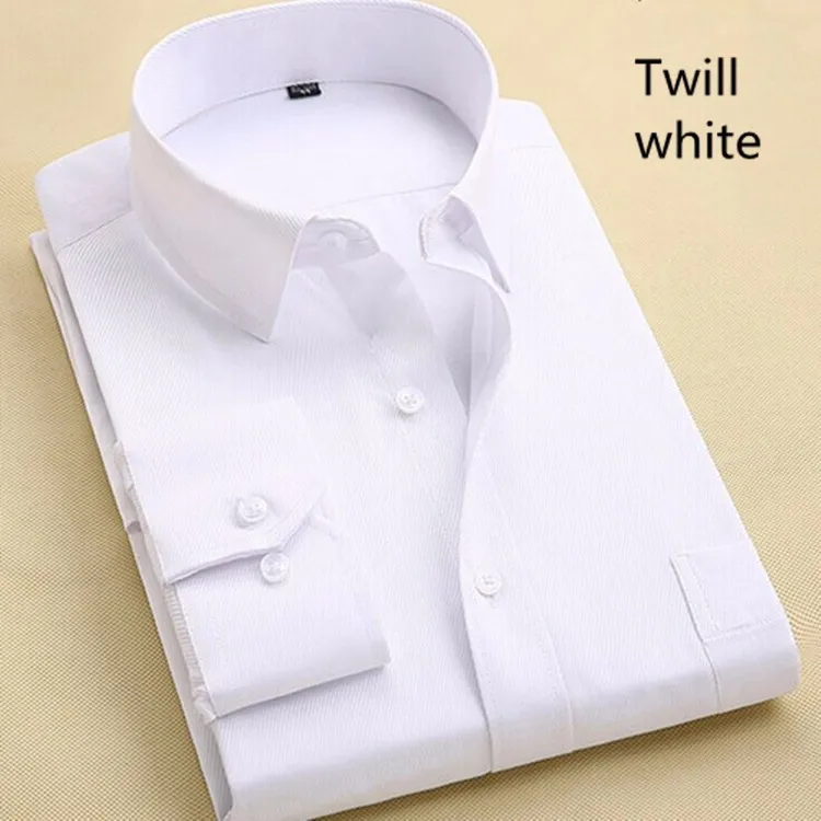 Long Sleeve Slim Men Dress Shirt 2018 Brand New Fashion Designer High Quality Solid Male Clothing Fit Business Shirts 4XL YN045 26