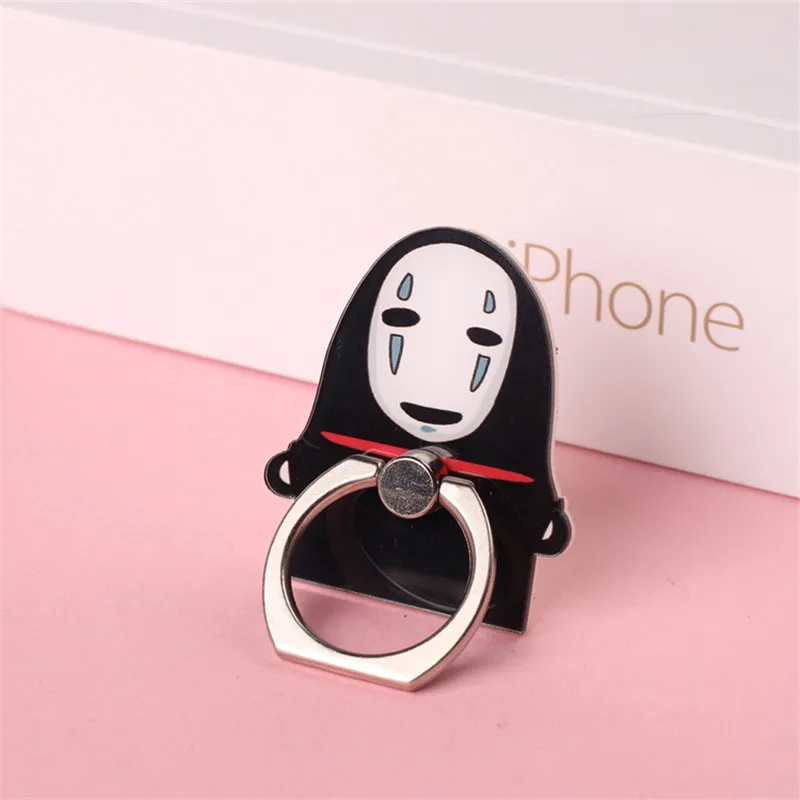 Cute Cartoon No Face Man Universal Smartphone Stand Holder Mobile Phone Finger Ring for All Smart Phone iPhone Accessory Samsung