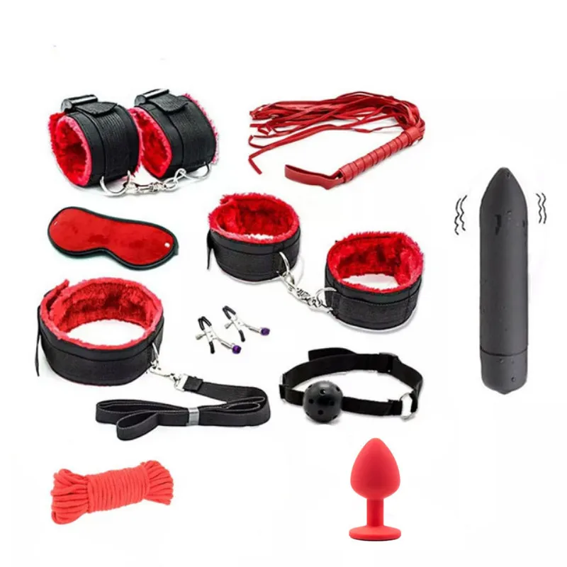 Sex Toys for Women  Sex Products  Rope Anal Vibrator  Exotic Accessories Nylon BDSM Sex Bondage Set Sexy Lingerie Handcuffs Whip