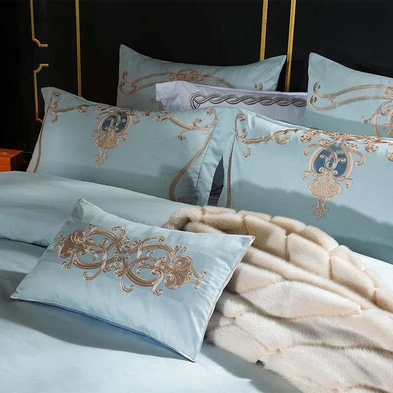 Discount Royal Egyptian embroidery luxury cotton camel 4/6 oversize bed covers, oversize bed sheets, down quilt covers/flax pillowcases 22