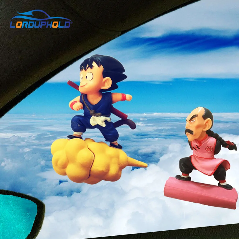 

Funny DRAGON BALL Car Ornaments Window Son Goku Windshield 3D Stickers Cute Dolls Auto Interior Decorations Dashboard Toy Bulma