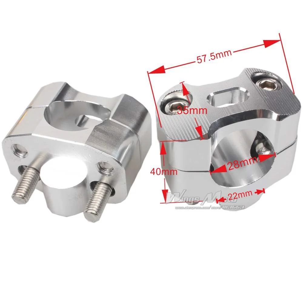 Motorcycle Bar Clamps Handlebar Bar Risers For 28MM 1 1/8 Fat Bar Pit