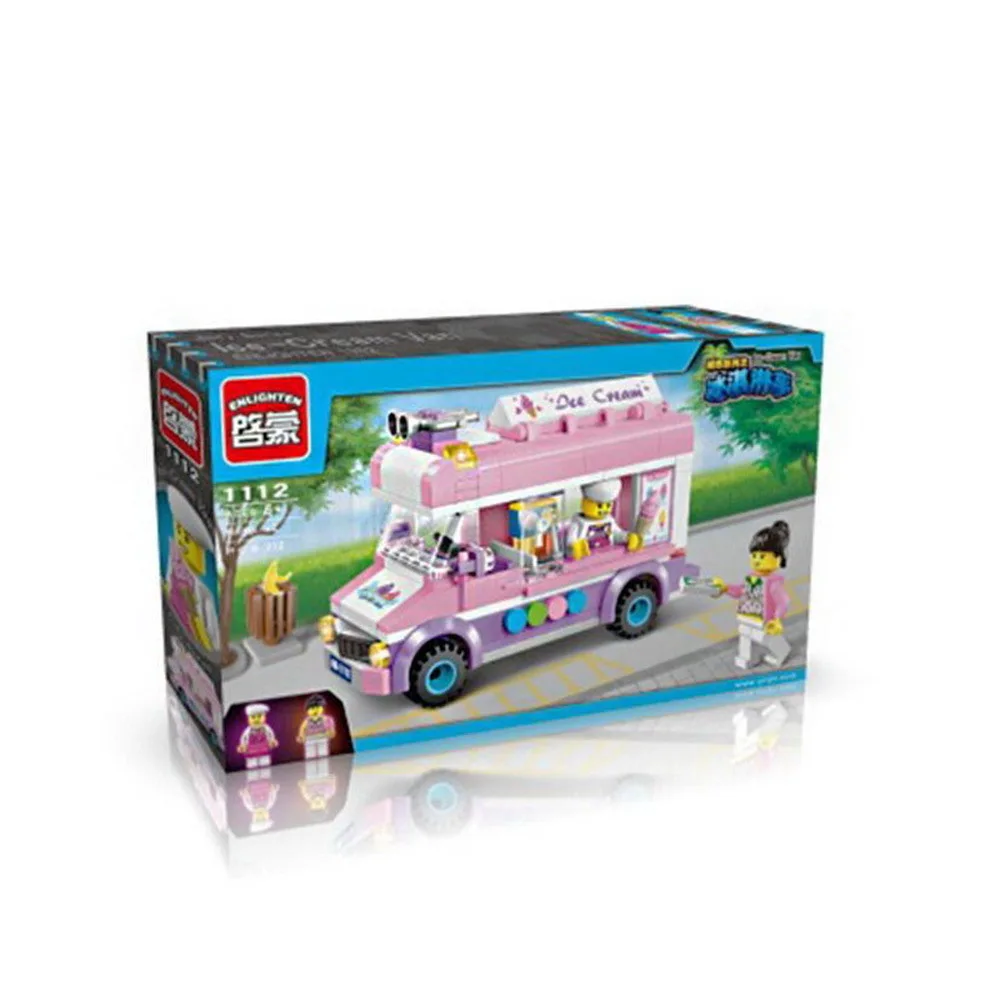 213pcs Enlighten Bricks 1112 Mobile ice cream truck Building Blocks