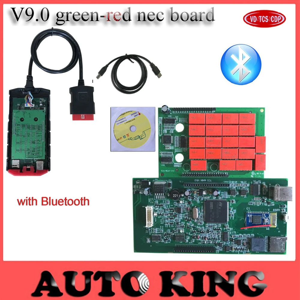 Новый v9.0 nec Реле VD TCS CDP Pro Plus с Bluetooth OBD2 инструменту диагностики для автомобиля и