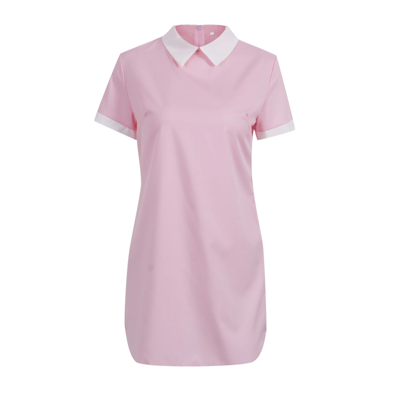 Женская летняя одежда, Дамское Бандажное облегающее мини-платье с длинным рукавом, Повседневное платье-рубашка, женская одежда - Цвет: Розовый