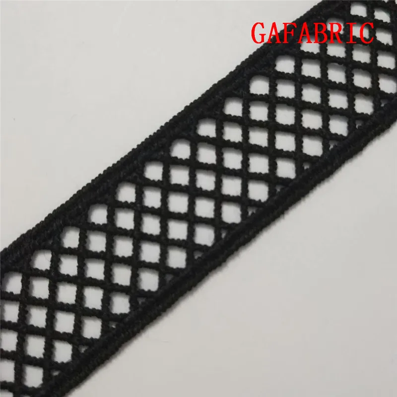 

14 yards 1 in White Black GRID Lace Trims Applique Polyester/Cotton Costume Trimmings Ribbon Home Textiles Sew on