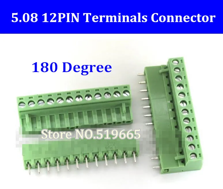 5,08 5,08 мм 12pin 12-Контактный Терминал Тип штепсельной вилки 300 V 10A 5,08 мм pitch Разъем печатной платы Клеммная колодка 180 градусов