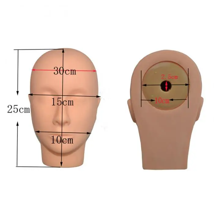 1 шт. высокое качественный манекен с плоской головкой силиконовая практика накладных ресниц макияж модель массажные тренировочные головки@ ME88