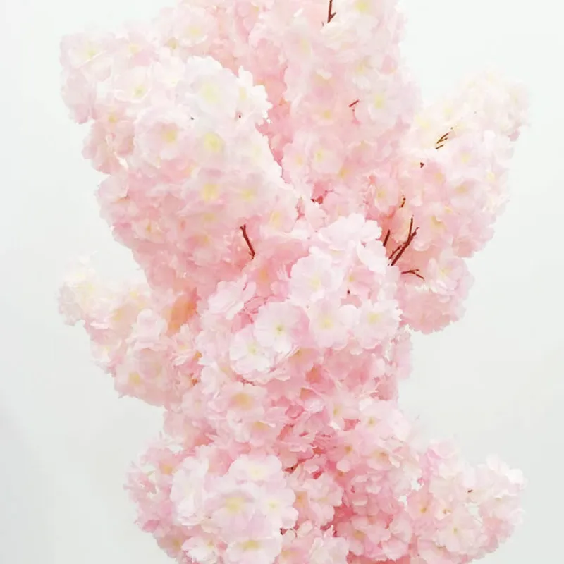 Artificial Cherry Blossom Flowers Big Smulation Plant Flower for Home Party Wedding Hotel Table Decoration Silk | Дом и сад