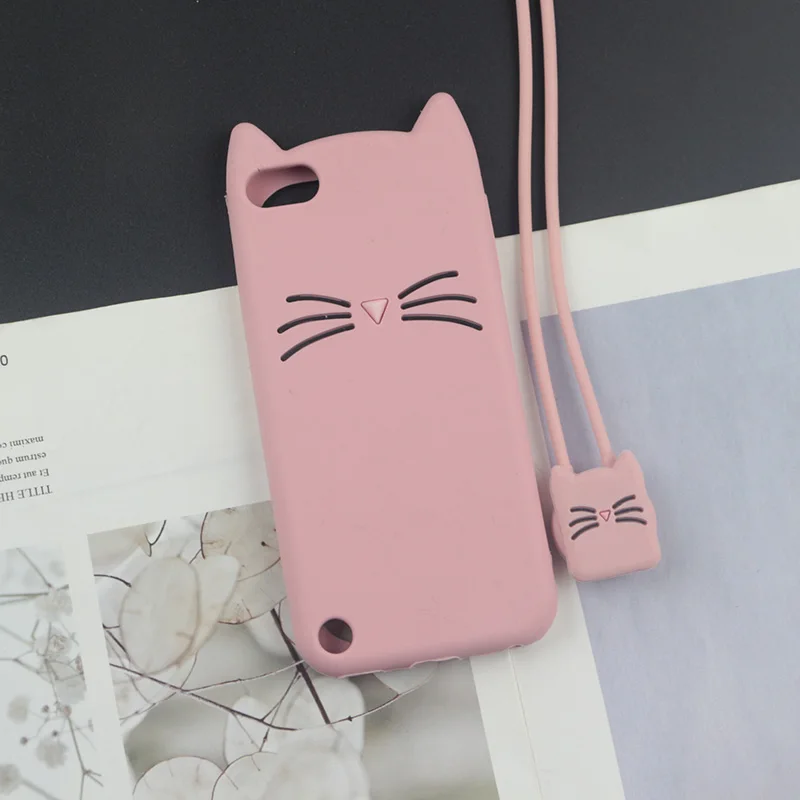 Милый 3D мультяшный силиконовый чехол для Apple iPod Touch 6 чехол s Япония блестящая борода кошка кошечка с милыми ушками чехол для телефона touch 5 touch6