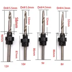 1 комплект конический зенкер бит винт комплект деревянное отверстие для деревообработки TSH магазин