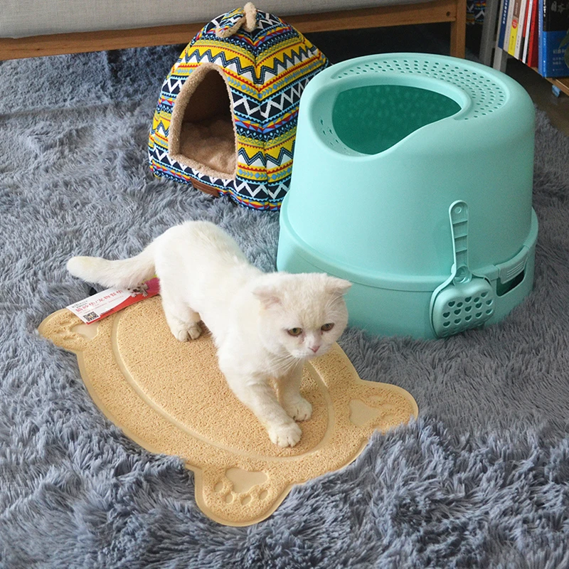 6mm Waterproof PVC Feeding Mat Pet Dog Cat Pad Cute Paw Pet Food Water