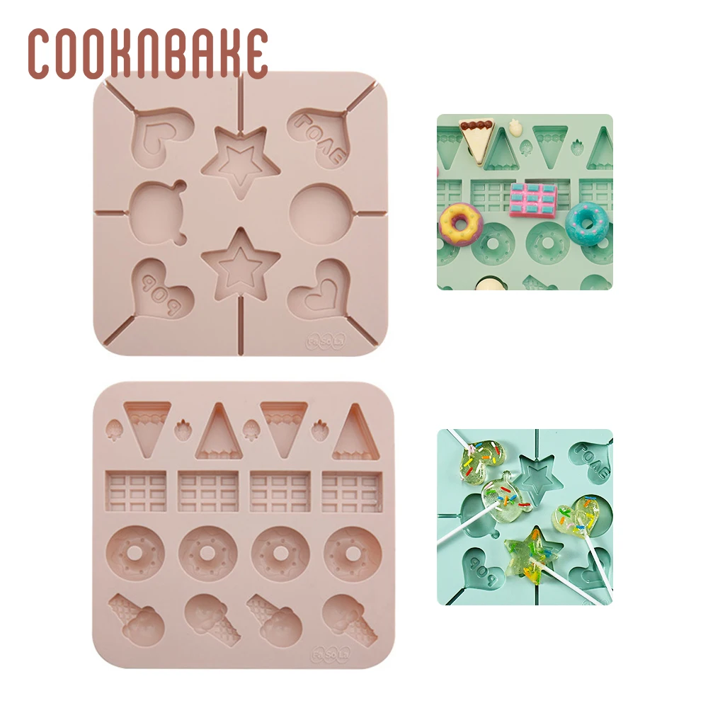 

COOKNBAKE Silicone Mold for Lollipop Chocolate Candy cake form silicone pastry baking tool Cake Decorated mould ice jelly mold