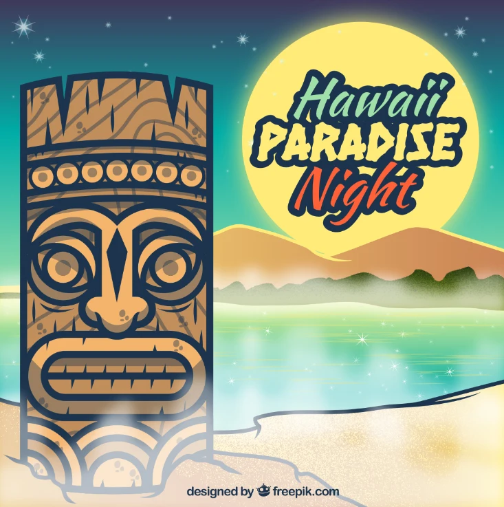 Фотофон 10x10 футов надпись &quotАлоха Гавайи&quot Paradise Night Moon Tiki вечерние Beach Custom Photo Studio