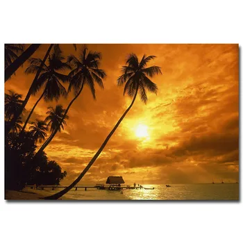 

Hawaii Tropical Sea Beach Seascape Wall Art Canvas Painting Poster Sunset Nature Picture For living room Decoration Wall Picture