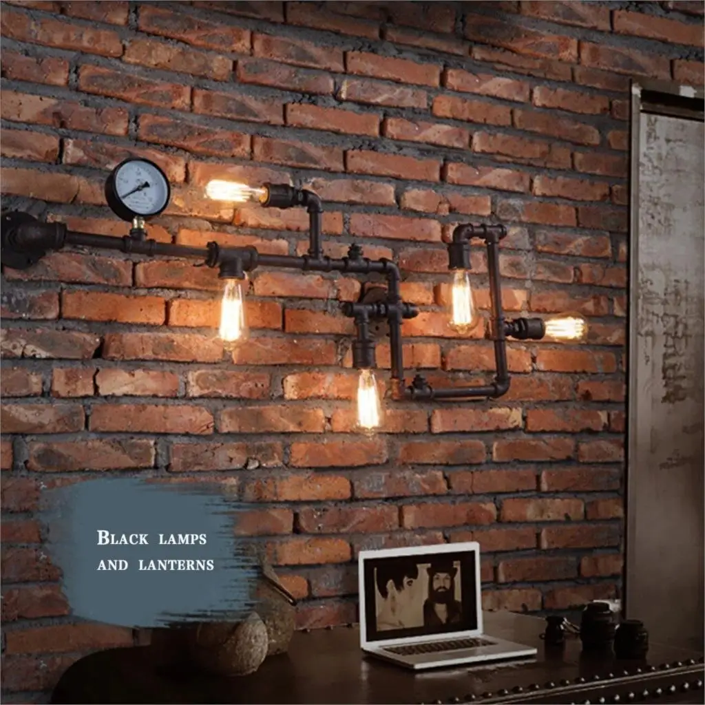 Lâmpadas de Iluminação Bar Decoração da Parede Do Vintage Antigo