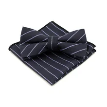 Модные Для мужчин хлопок галстук-бабочка, носовой платок комплект Тканные жаккардовый галстук-бабочка для мужчин Свадебный квадратный Карманный Женихи бабочка S24