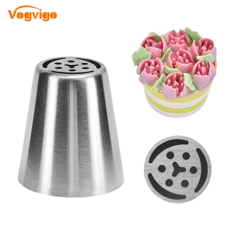 

2019 New Stainless Steel DIY 1PC Nozzle Russian Pastry Cake Icing Piping Decorating Nozzle Tips Baking Pastry Tools