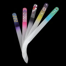 Thinkboo 5pcs/Lot Durable Nail Files Crystal Glass Nail Buffer Nail File Random Color Manicure set