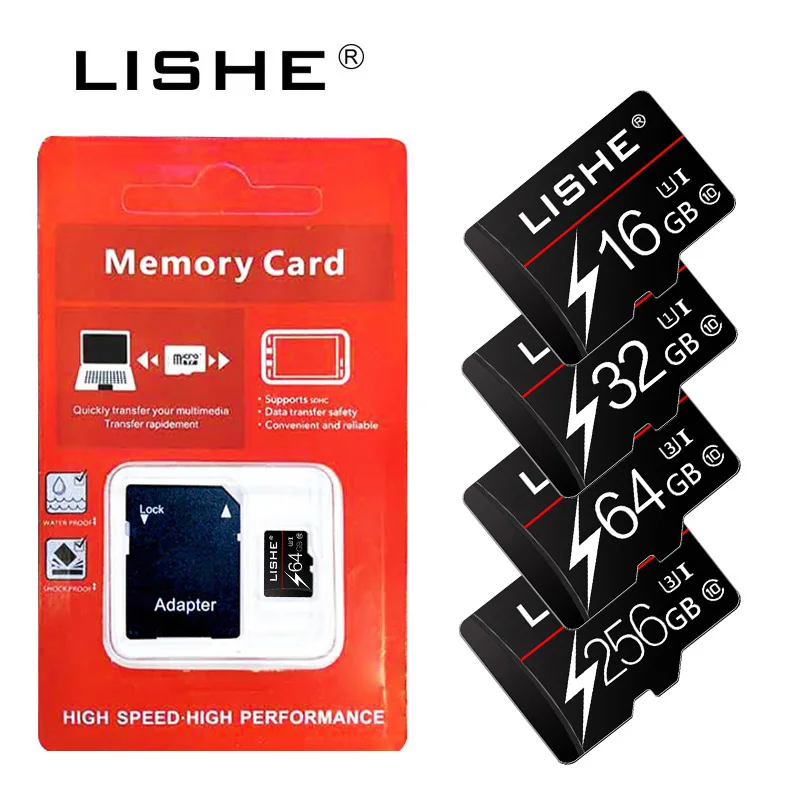micro SD/TF карта 8 Гб оперативной памяти, 16 Гб встроенной памяти, 32 ГБ/64 Гб 128 ГБ высокоскоростной мини флэш-карты памяти для вождения регистраторы/мобильный телефон/ПК