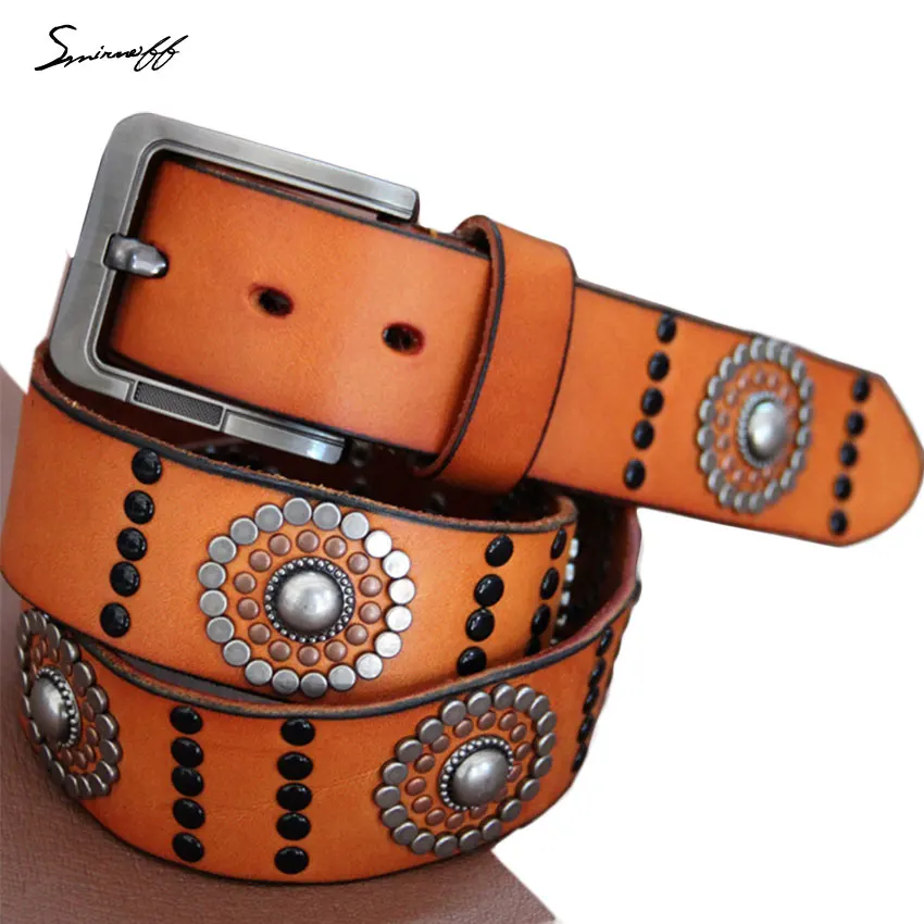 

2017 New Punk Style Women Ladies Belt Genuine Leather-Belt SMIRNOFF WISH YOU HAPPY SHOPPING