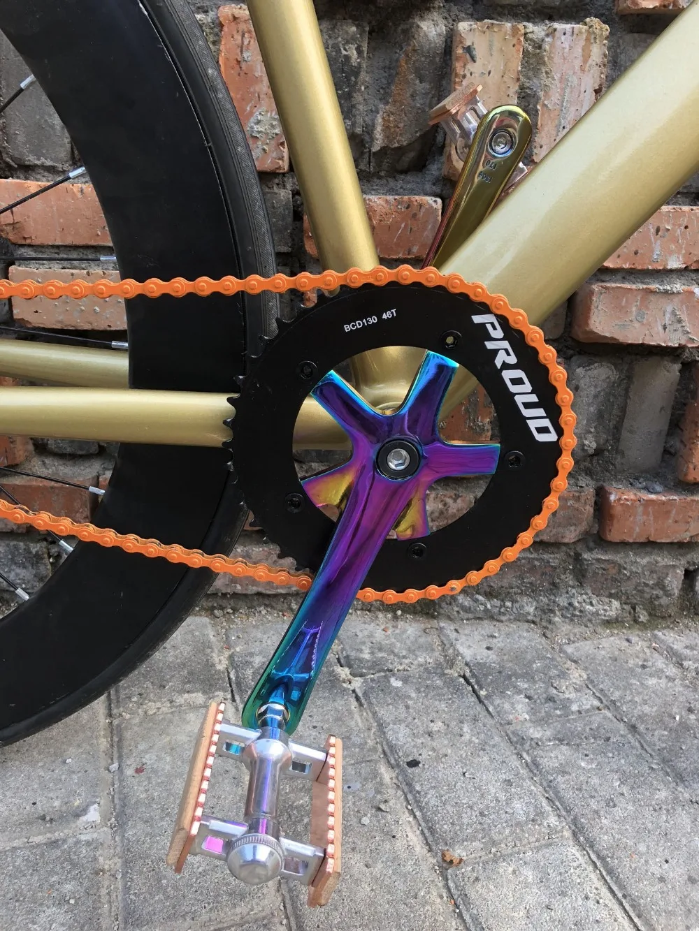 Excellent Fixed Gear Bike 54cm  58cm  single speed bike Smooth Welding frame  Aluminum alloy Track Bicycle 700C wheel DIY color 5