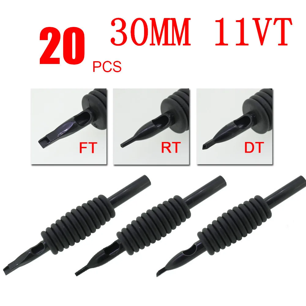 

20 x Disposable Tattoo Grips Tube Assorted Size 11VT (30mm) For Tattoo Gun Needle Ink Cups Grip Kits