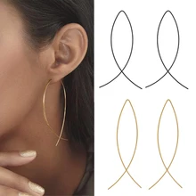 

Sliver Gold Black Plating Earrings Fashion Design Simple Brincos for Women Fish Gold Silver Black Earring Metal Ear Jewerly