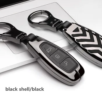 

Zinc Alloy Car Key Cover Case For Ford Fiesta Focus 3 4 Mondeo Ecosport Kuga Focus ST Car Key Smart Remote Key Case Fob
