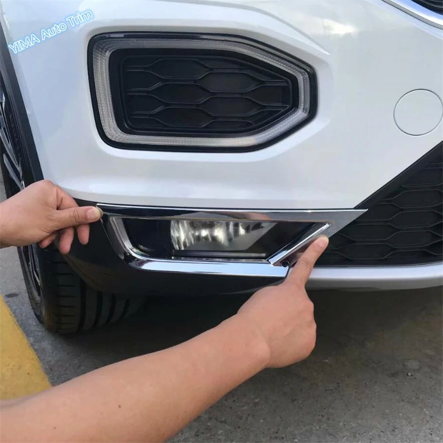 

Lapetus Auto Styling Front Face Fog Lights Lamp Foglights Chrome Cover Trim 2 Pcs Fit For Volkswagen T-Roc T Roc 2018 2019 ABS