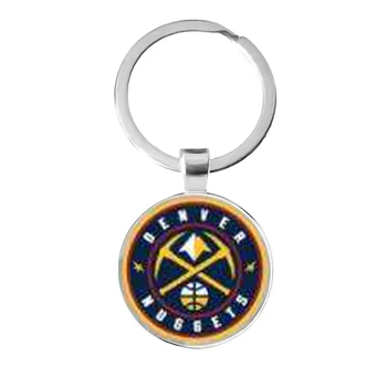 

NBA hobby friends see, fashionable glass crystal key chain 25MM handcrafted, is a popular Pendant jewelry.