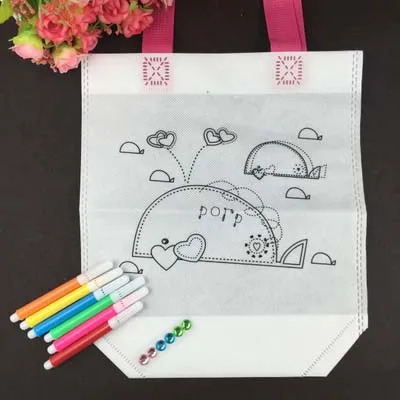 21 MYHOESWD детские игрушки для рисования сумки для рисования Juguetes для детей обучающая игрушка для рисования детская живопись холщовые сумки в подарок - Цвет: 21