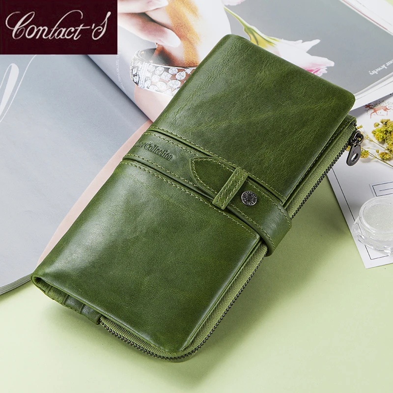New Fashion Women Wallets Genuine Leather Long Wallet Zipper Female Card Holder Clutch Brand Design Coin Purse With Phone Holder New Fashion Women Wallets Genuine Leather Long Wallet Zipper Female Card Holder Clutch Brand Design Coin Purse With Phone Holder