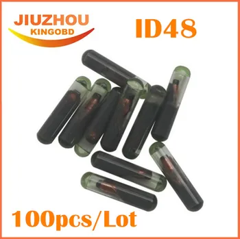 

100pcs/lot ID48 car auto key transponder chip ID 48 Car Key Chip 48 glass tube for VW for AUDI for Passat for Skoda for Golf
